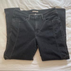 Levi’s 721 High Rise Skinny Black Grey Jeans 31